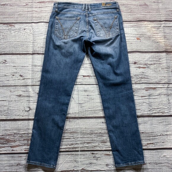 Kut From The Kloth Womens Jeans size 4 Dark Wash Distressed Cotton Denim Stretch - Picture 8 of 11